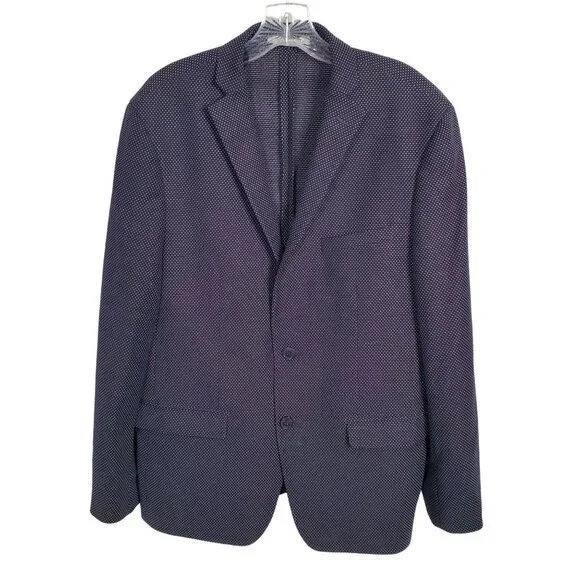 Lord & Taylor Laboratory Men's Size 44R Sportcoat Blazer Micro Polka Dot 2 Butto - Picture 2 of 14